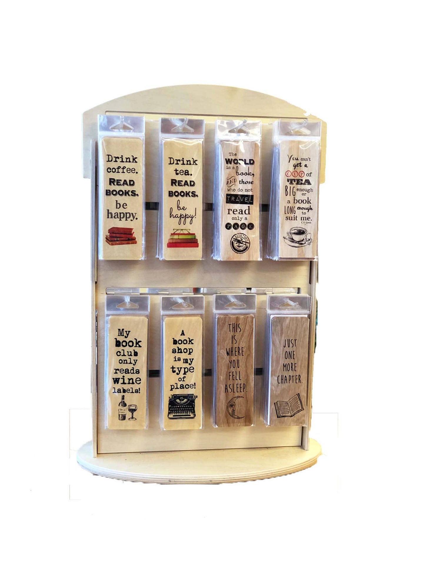 Drink Tea. Read Books. Be Happy. Wood Bookmark