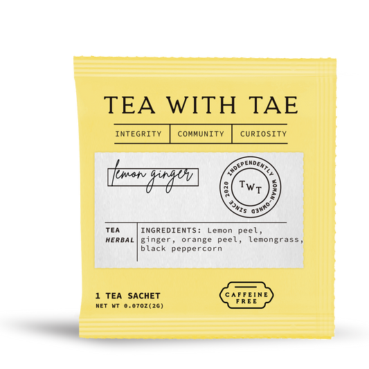 Lemon Ginger Herbal Tea - Individually Wrapped Tea Bag