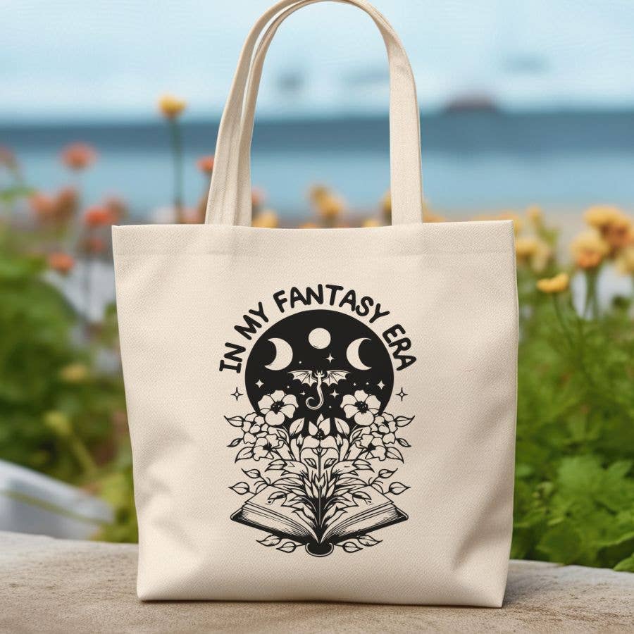 In My Fantasy Era Reading Books Canvas Tote Bag
